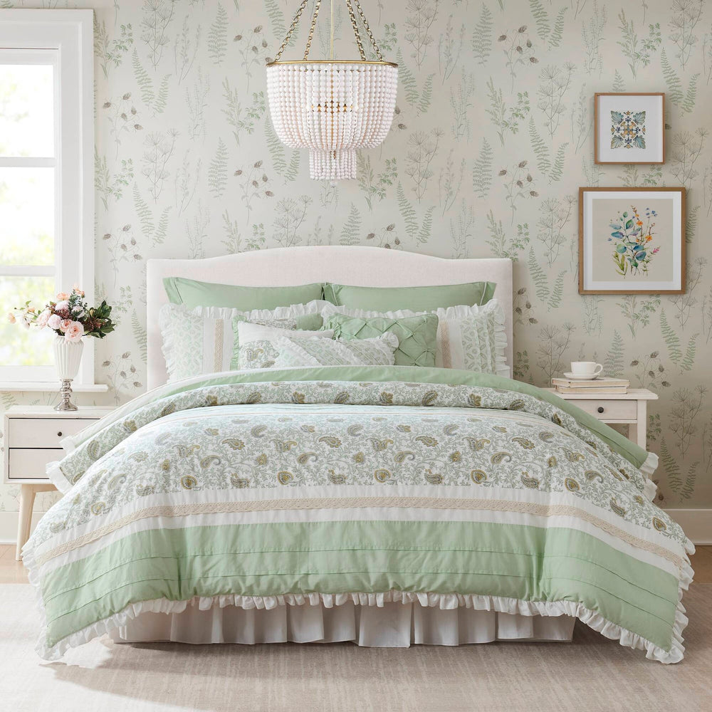 9 Piece Cotton Percale Comforter Set King Media 1