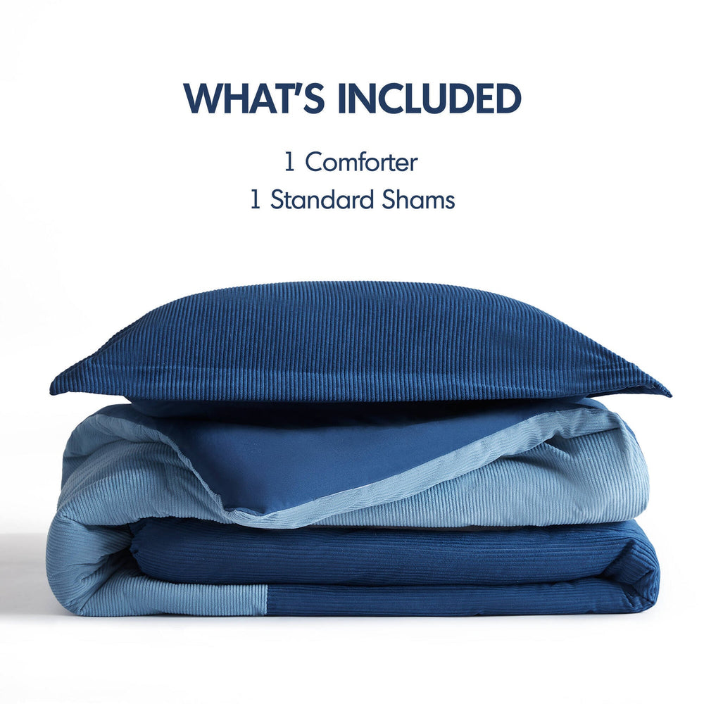 2 Pieces Twin/Twin XL Comforter Set,Blue Media 6