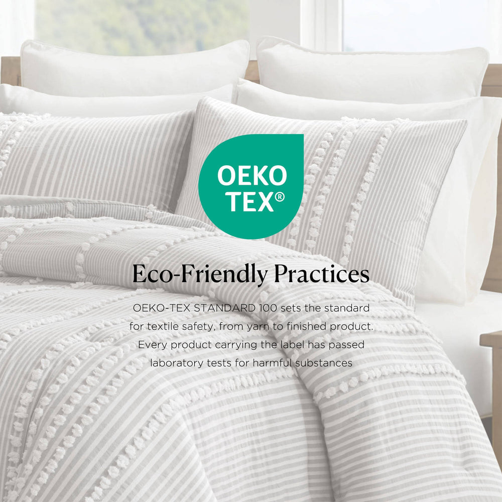 3- Piece King Cotton Yarn Dyed Comforter Set Media 4