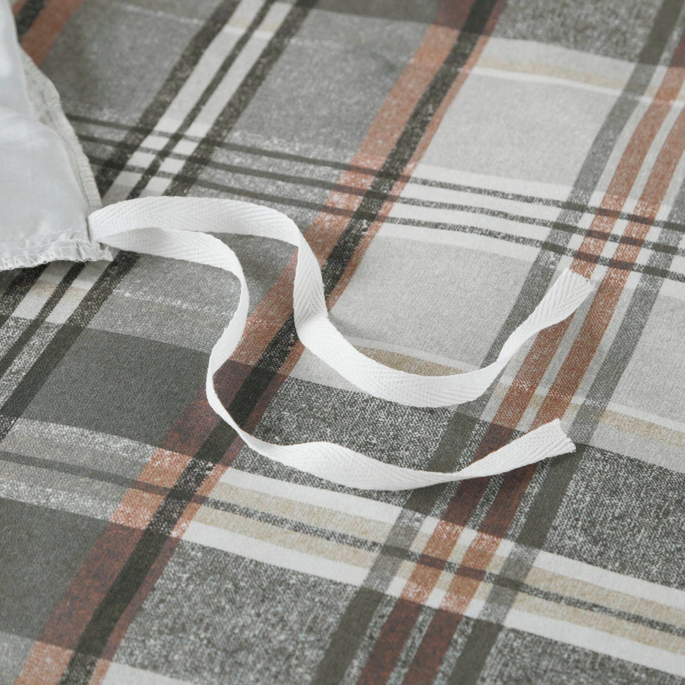 3PCS Full/Queen Plaid Duvet Cover Set Media 12