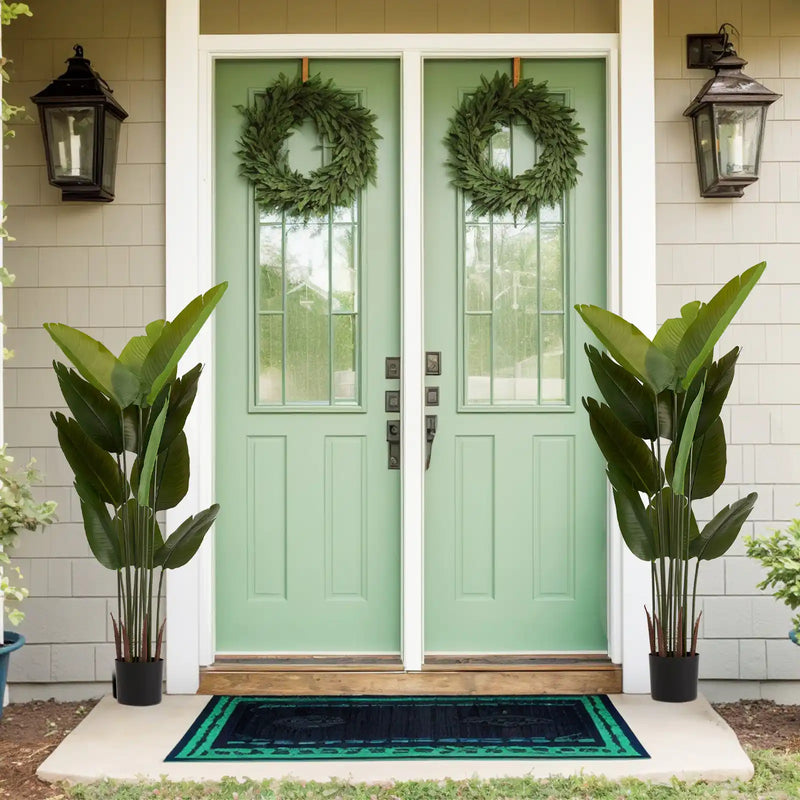 Artificial Bird of Paradise Plant 160cm Tall Faux Tropical Palm Tree Green Plastic Indoor Outdoor Decoration