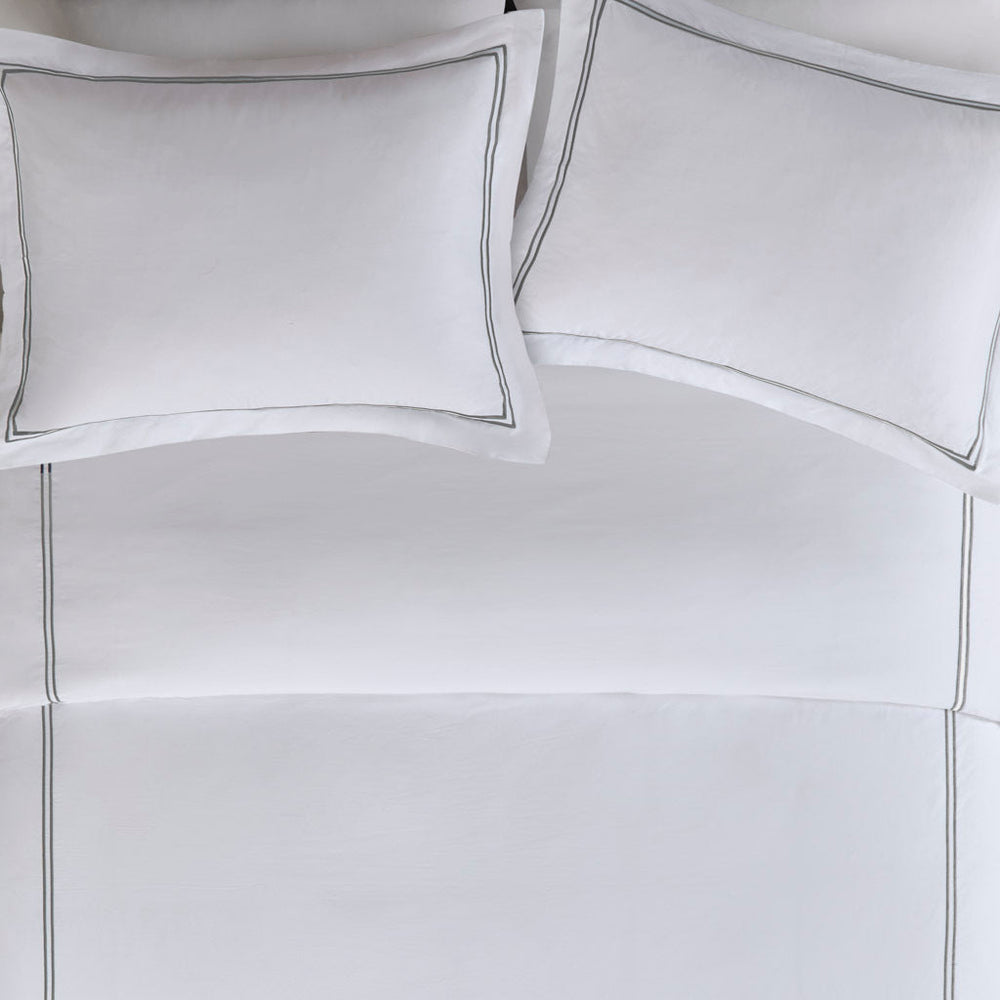 Full/Queen 100% Cotton Sateen Embroidered Comforter Set Media 9