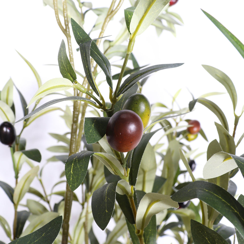 6' Artificial  Olive Tree in Plastic Black Pot, 1pc/set Media 9