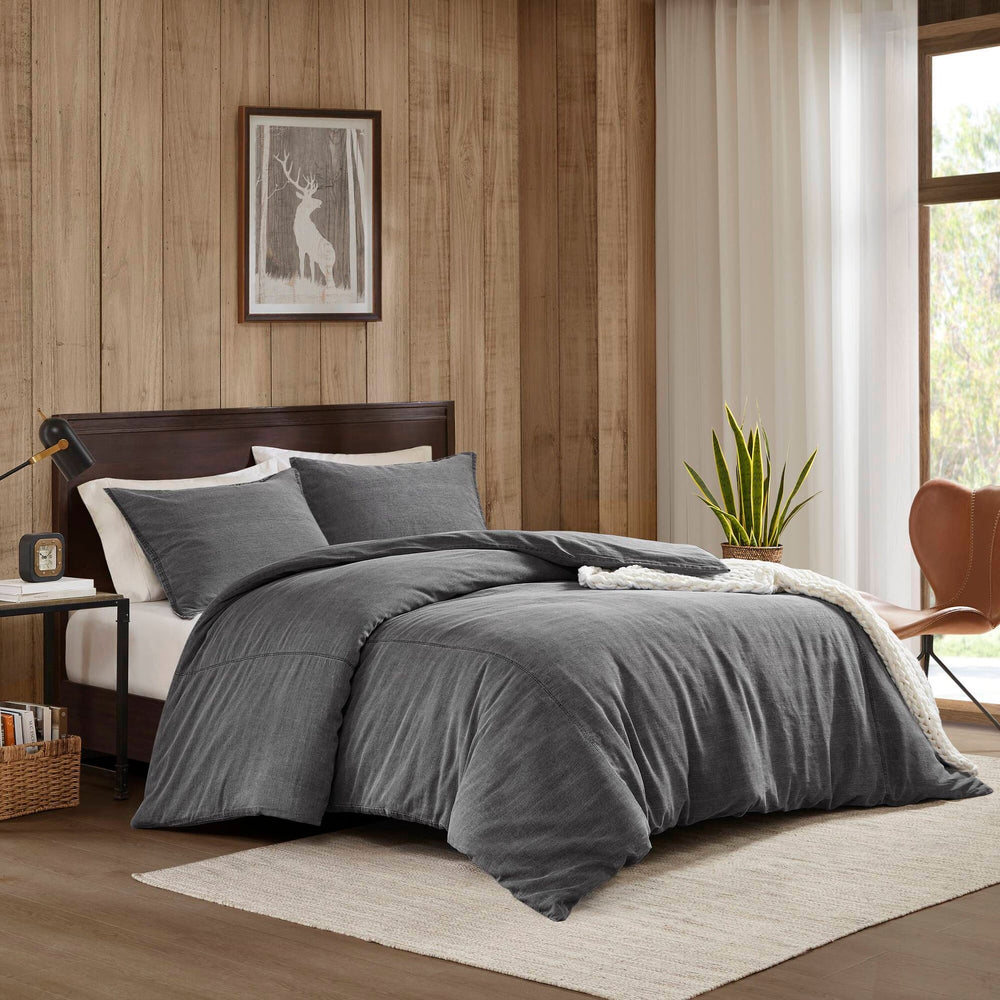3PCS Full/Queen Twill Washed Duvet Set Media 19