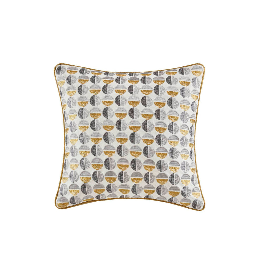 8 PCS Queen Jacquard Oversized Duvet Style Comforter Set Gold Media 10