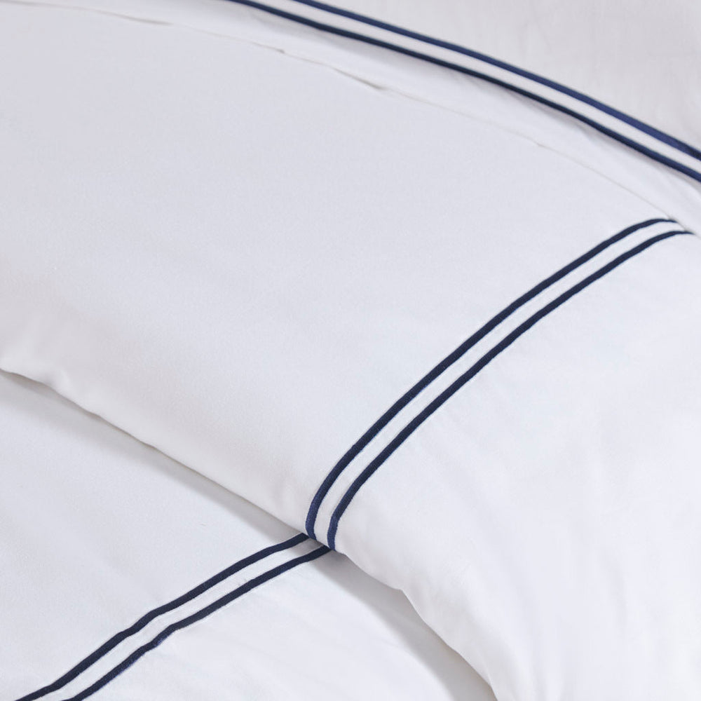King/Cal King 100% Cotton Sateen Embroidered Comforter Set Media 13