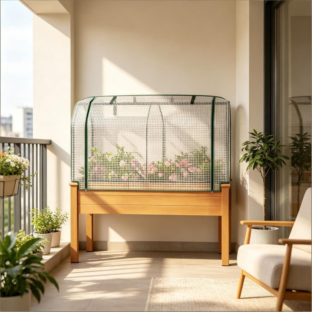 Outdoor Planter Box,Raised Garden Bed,Vegetables Planter Box Media 1