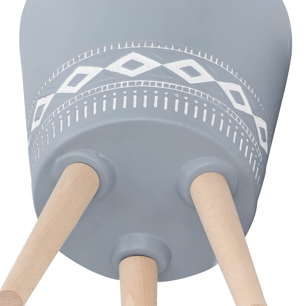 S/2 10/12' DIAMOND PLANTER W/ WOOD LEGS, GRAY (KD) Media 8