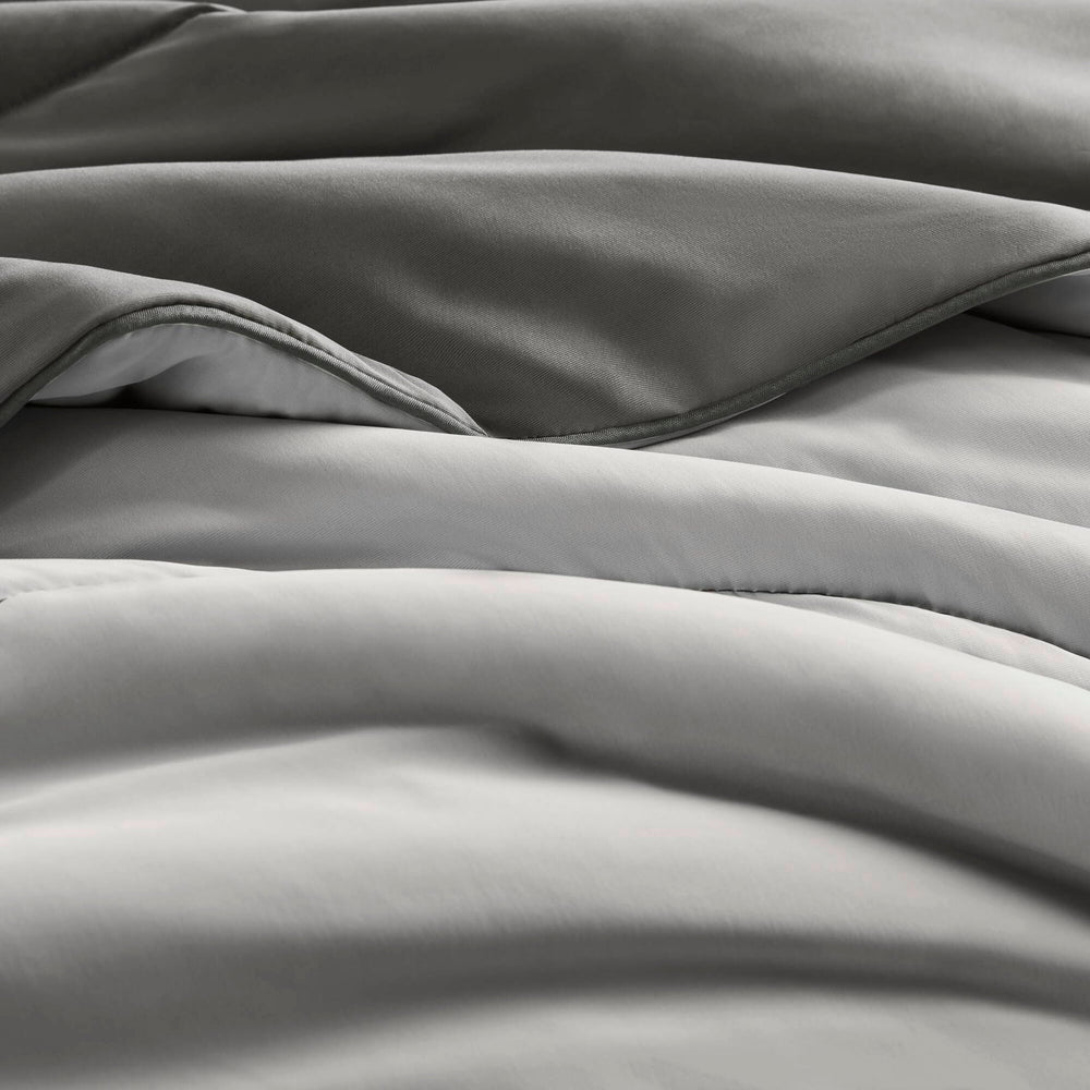 1-Piece King/Cal King Reversible Tencel Comforter Blanket,Gray Media 8