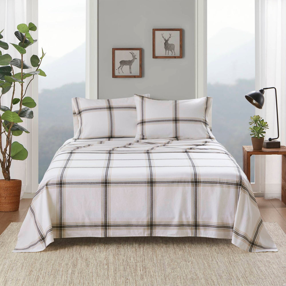 4 PCS Full Sheet Set Tan Plaid Media 1