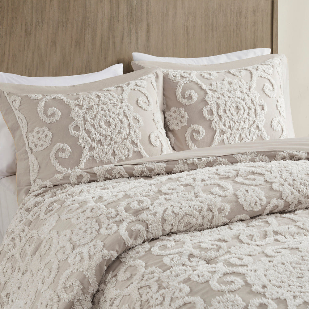 Cotton Duvet Mini Set Taupe Full/Queen Media 9