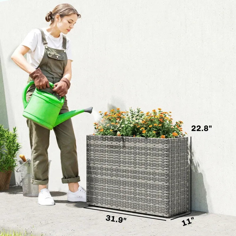 Patio Elevated Planter Box,Raised Garden Bed Media 5