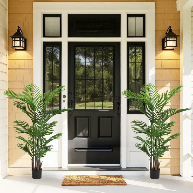 Artificial Areca Palm Plant 160cm Tall Faux Tropical Dypsis Lutescens Tree Green Plastic Indoor Outdoor Décor