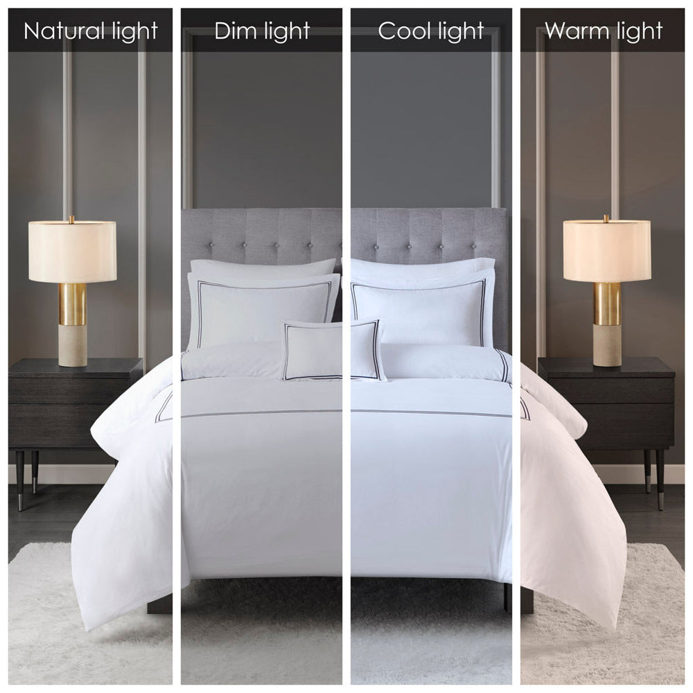 King/Cal King 100% Cotton Sateen Embroidered Comforter Set Media 3