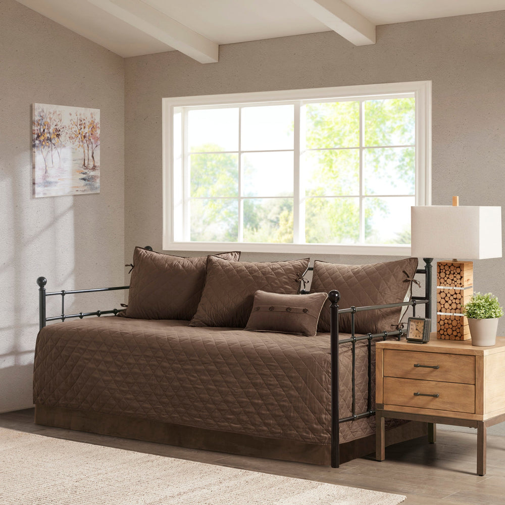 6 Piece Reversible Daybed Cover Set Brown Daybed Media 6