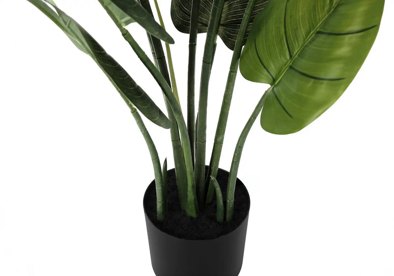 Artificial Plant, 37' Tall, Aureum Tree, Indoor, Faux, Fake, Floor, Greenery, Potted, Real Touch, Decorative, Green Leaves, Black Pot