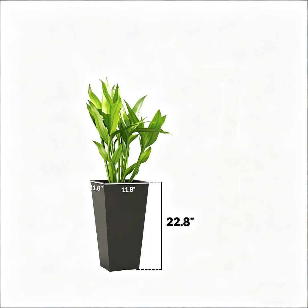 Set of 2 Flower Planters,Outdoor Tall Planters,Chic Planters Media 7