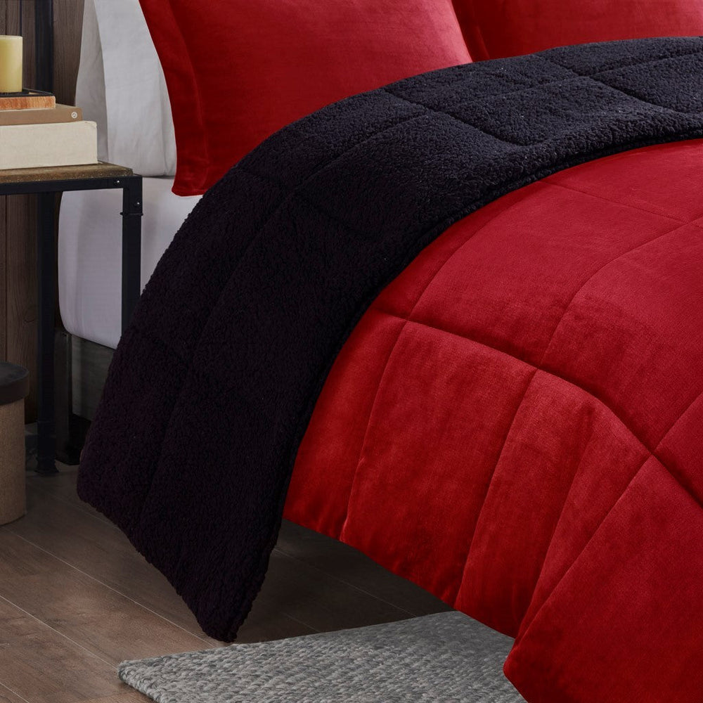 King Plush to Sherpa Down Alternative Comforter Set Media 7