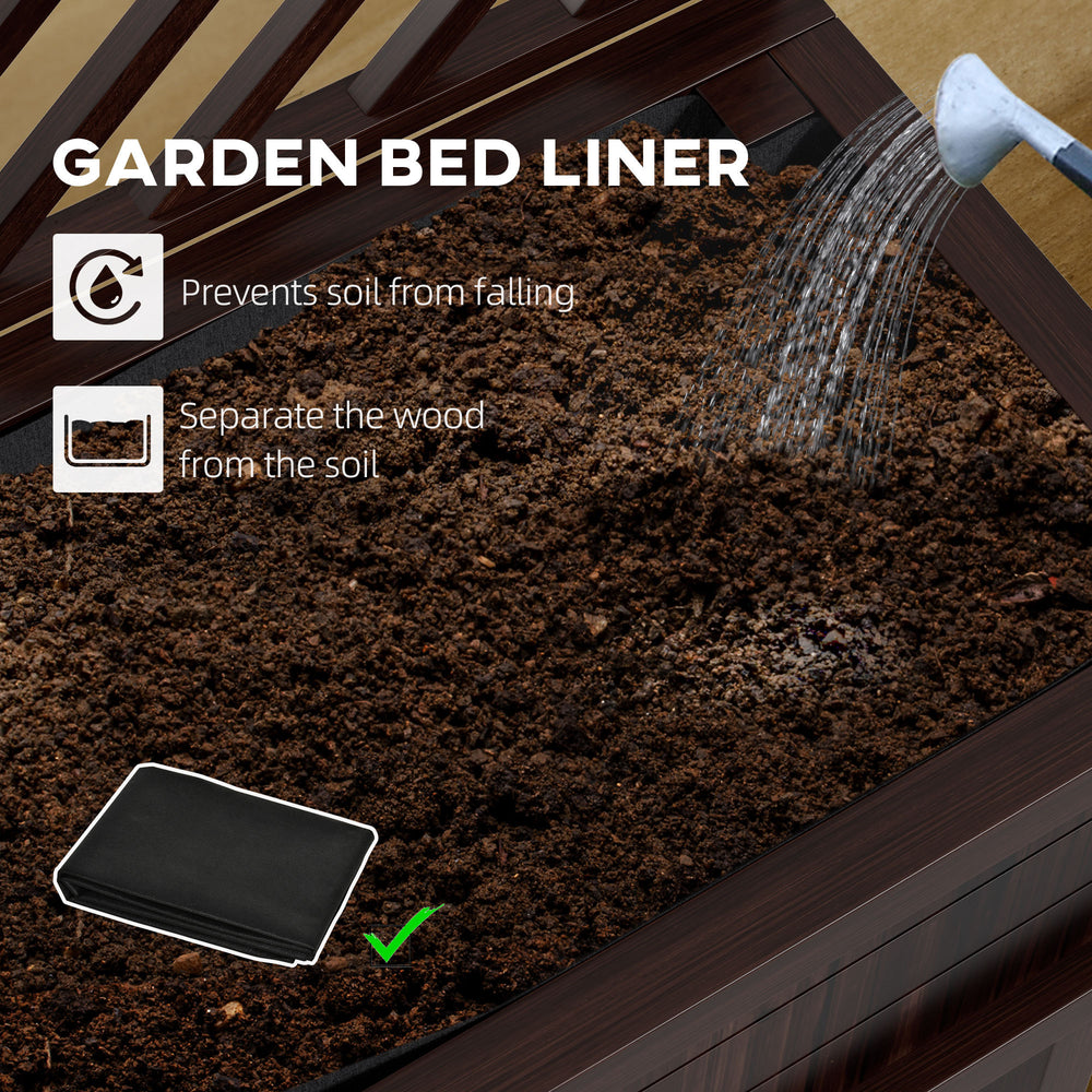 Raised Garden Bed,Elevated Wood Planter with Trellis for Climbing Plants,with Legs and Drainage Holes Media 6
