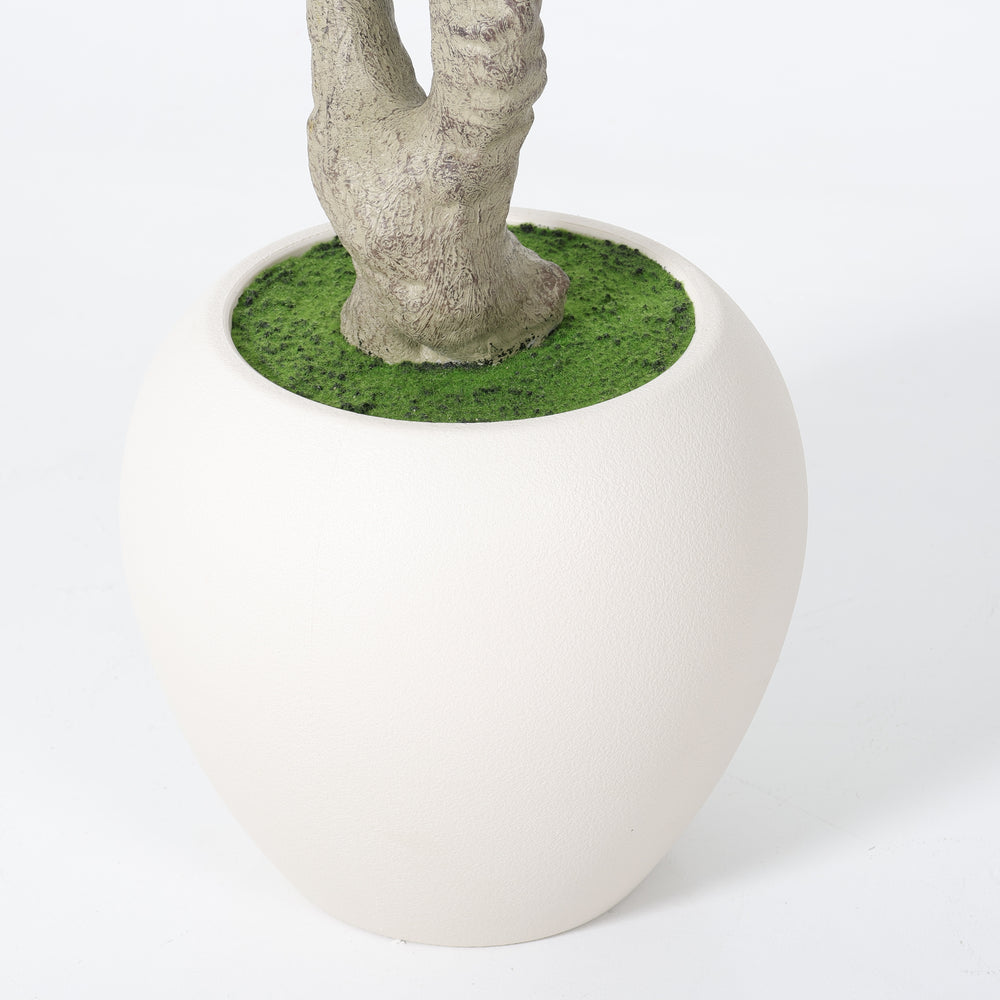 8FT Artificial Olive Tree With Decorative White Pot, Tall Indoor & Covered Outdoor Decorative Tree, 1pc/set Media 11