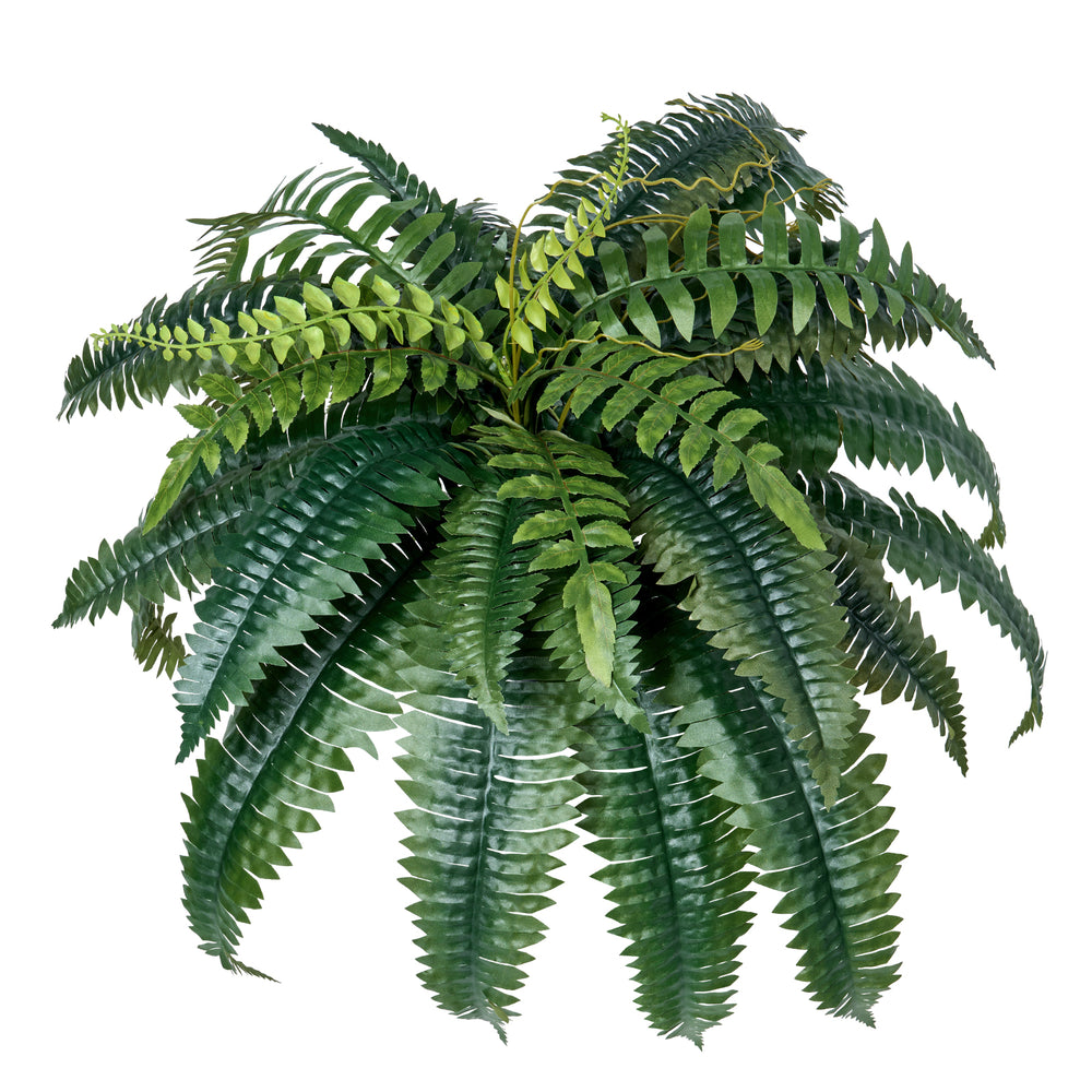 2 Pcs Artificial Boston Ferns Plastic Fern 35 Branches Indoor Outdoor Decor Media 4