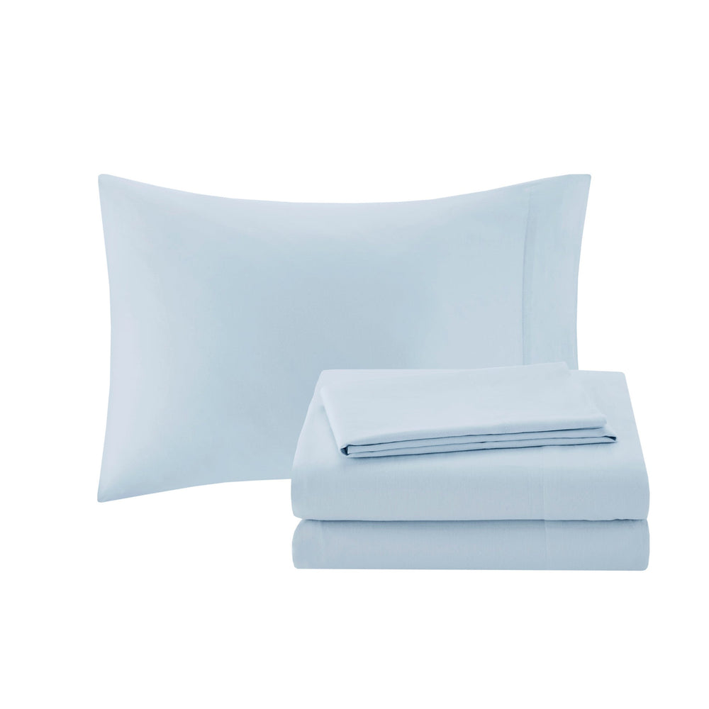 12 Piece Comforter Set with Cotton Bed Sheets Blue/Brown King Media 10
