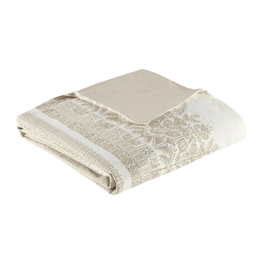 Full/Queen 3 Piece Cotton Duvet Cover Set with Chenille Tufting Media 10