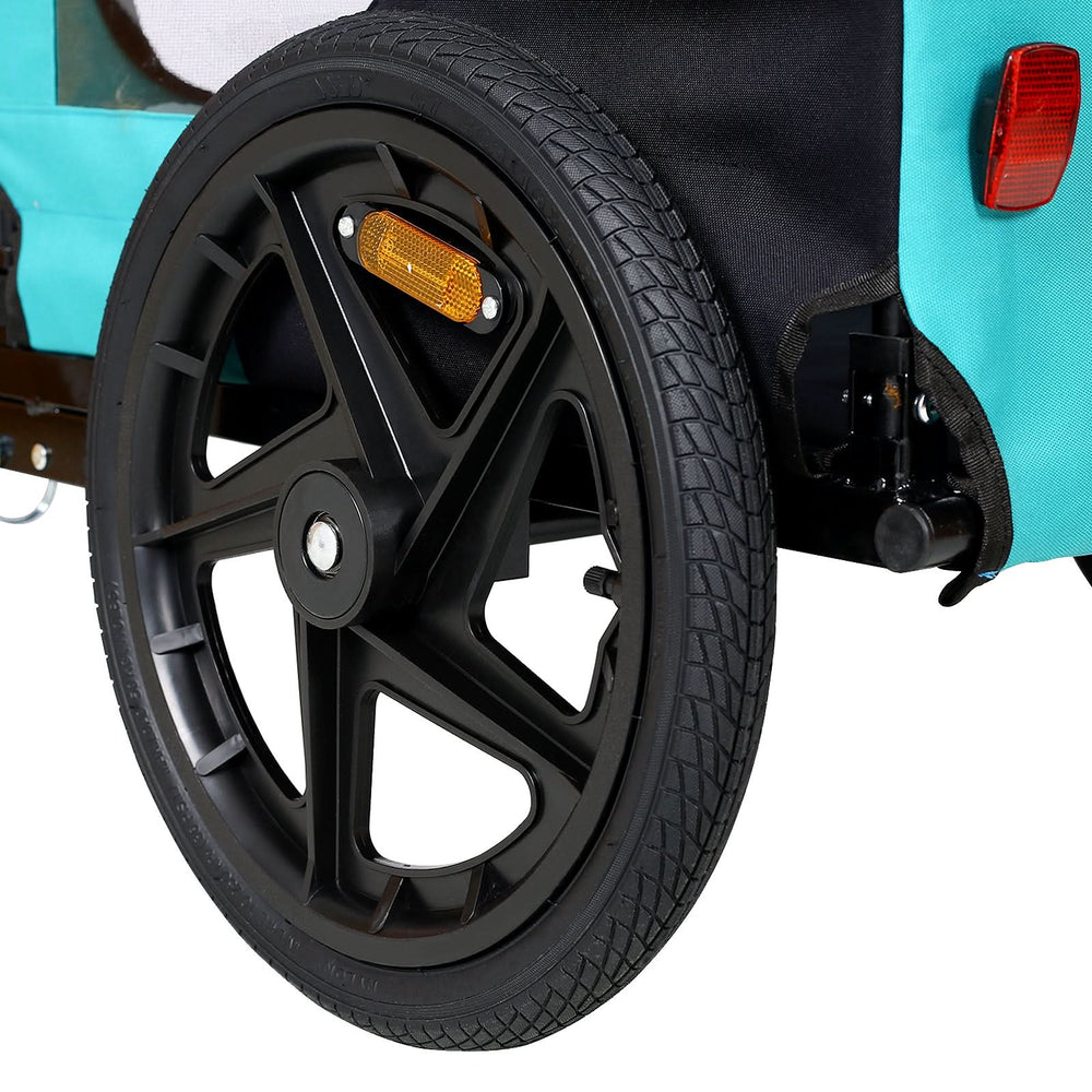Pet Bike Trailer Dog Cart for Bicycle,Suitable for Small and Medium Pets, Easy Folding Cart Frame, Quick Release Wheel, Non-Slip Floor, Internal Leash Media 20
