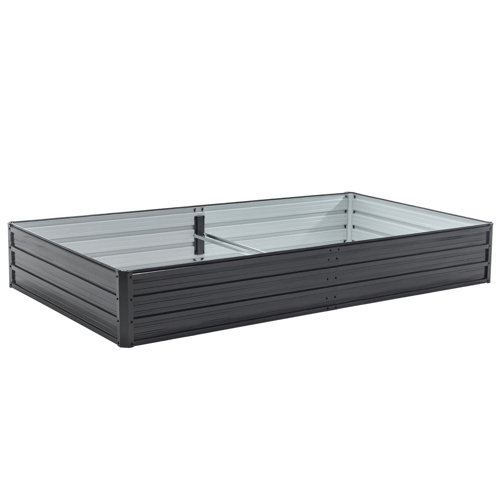 Galvanized Raised Garden Beds Outdoor // 8×4×1 ft Planter Raised Beds for Gardening, Vegetables, Flowers // Large Metal Garden Box Media 9
