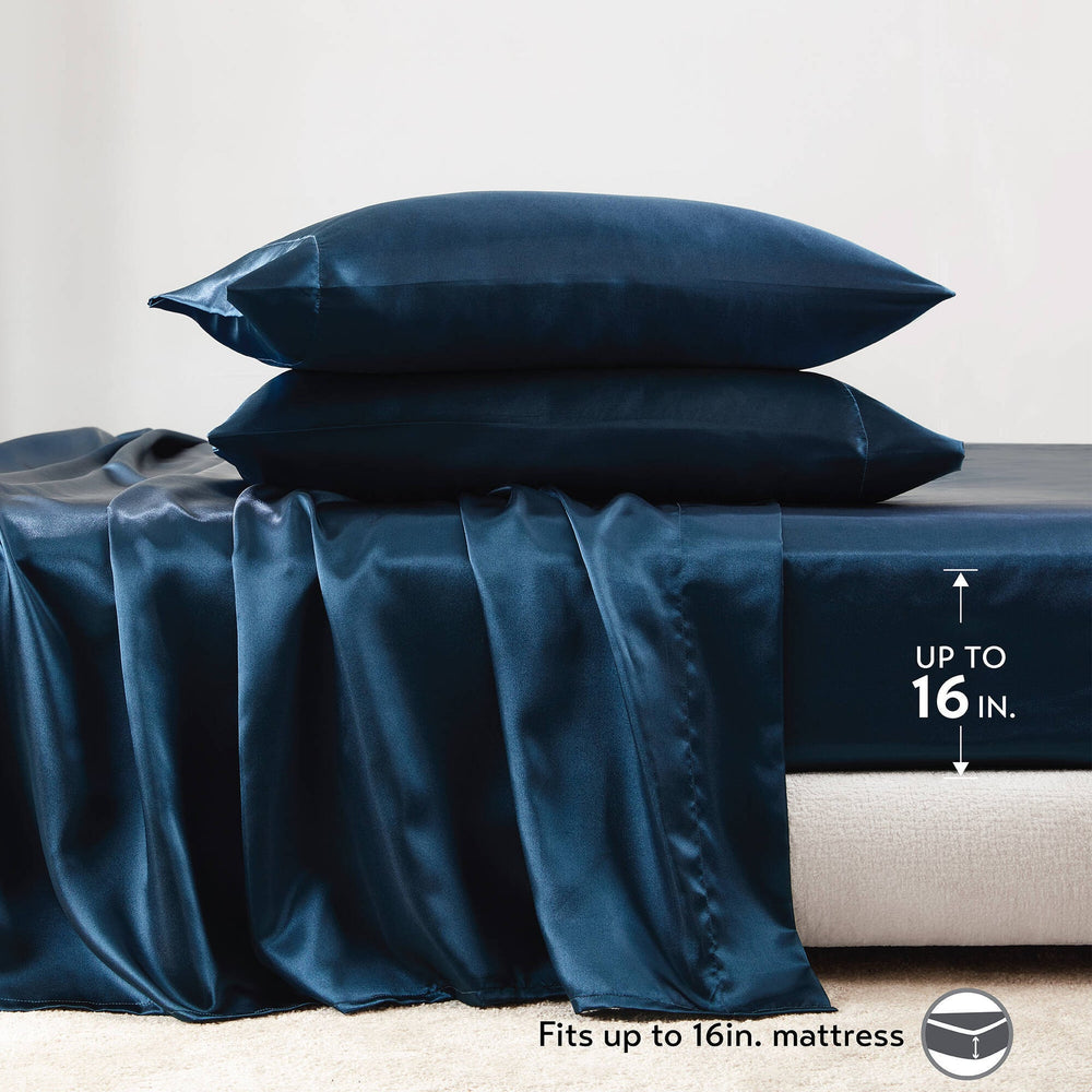2 PCS Standard Luxury 2 PC Pillowcases Midnight Blue Media 10