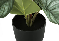 Artificial Plant, 13' Tall, Epipremnum, Indoor, Faux, Fake, Table, Greenery, Potted, Set Of 2, Decorative, Green Leaves, Black Pots perspective