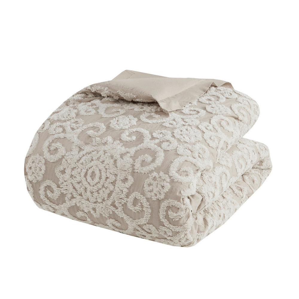 Cotton Comforter Mini Set Taupe King Media 8
