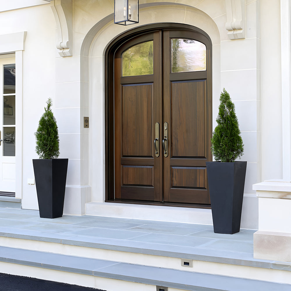 22'Tall Planter Set of 2, Outdoor＆Indoor Black Planter Pots, High Front Porch Planter Pots with Drainage Holes＆Water Level Monitor＆Inner Bucket, Automatic Watering, Black Media 6