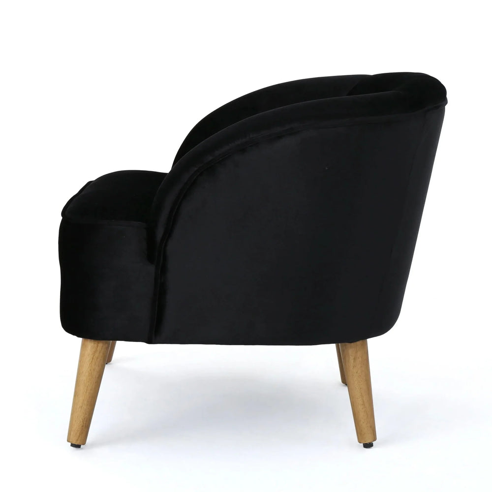 Accent Chair, Club Armchair, Modern Reading Chair, Black Altay Velvet - DTY Store