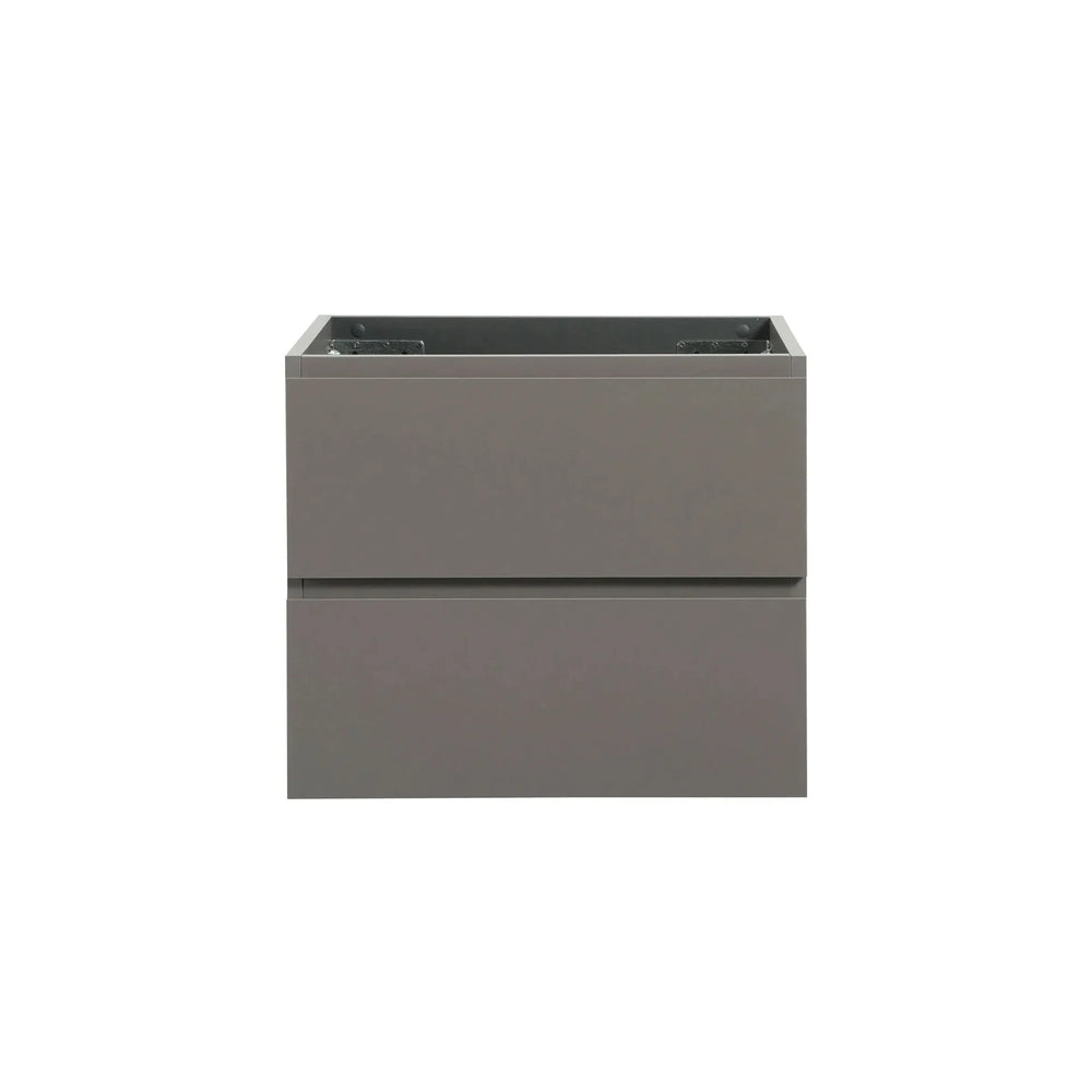 Alice-24W-102,Wall mount cabinet WITHOUT basin, Gray color, with two drawers, Pre-assembled - DTY Store