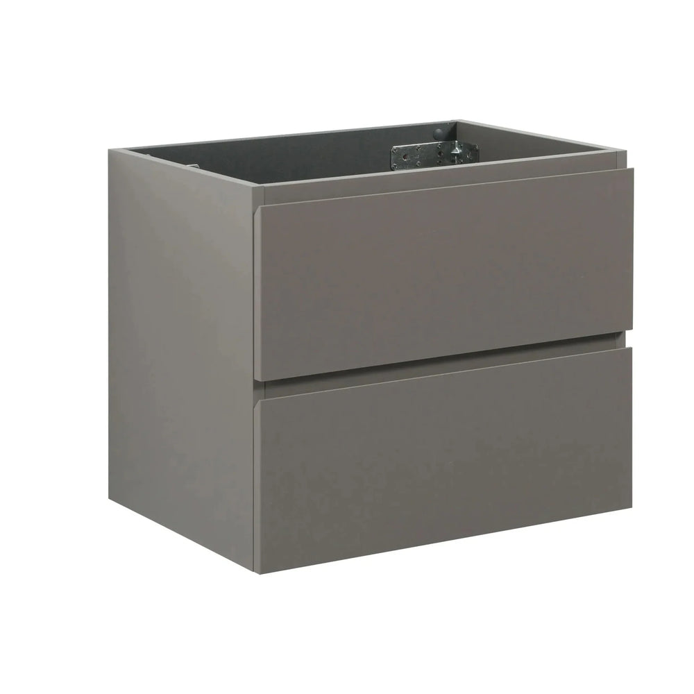 Alice-24W-102,Wall mount cabinet WITHOUT basin, Gray color, with two drawers, Pre-assembled - DTY Store