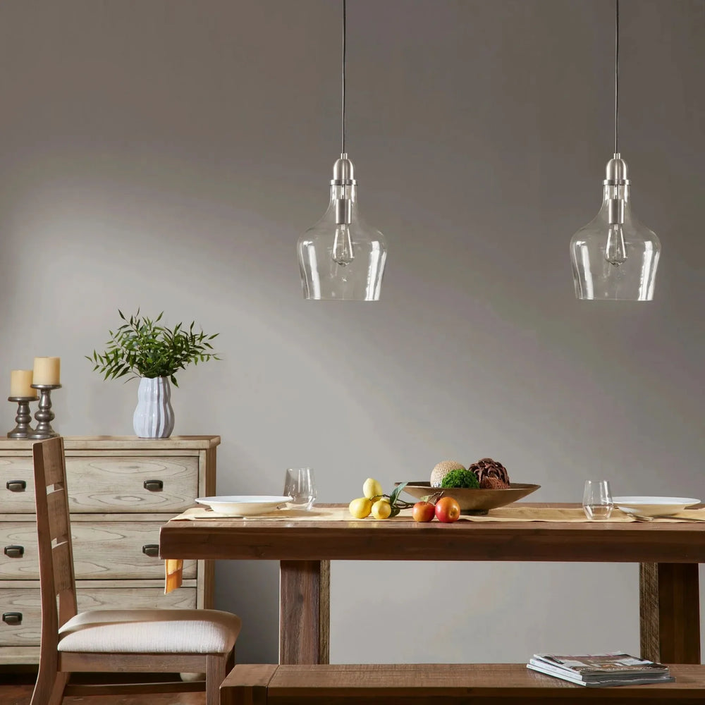 Bell Shaped Glass Pendant Modern Task Lighting For Kitchen Island Media 3