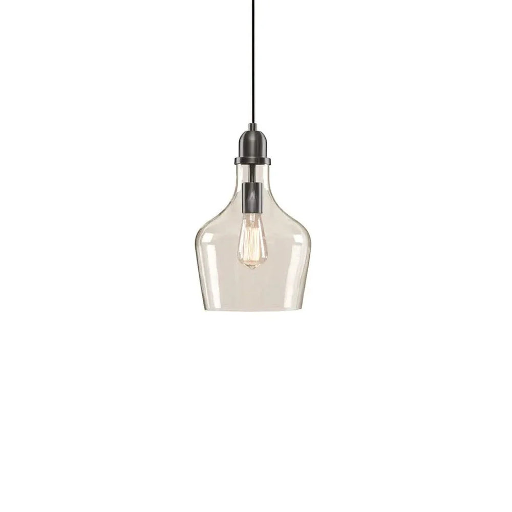 Glass Pendant Bronze Bell Shaped Task Lighting for Kitchen or Dining Media 11