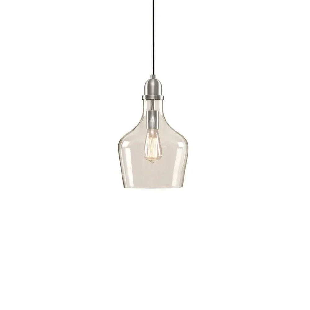 Bell Shaped Glass Pendant Modern Task Lighting For Kitchen Island Media 7