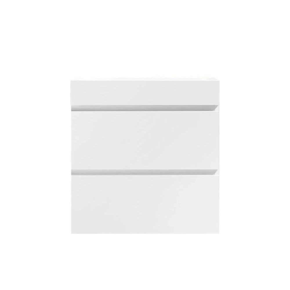 Solid Surface Basin 24 Inch Long Integrated White Modern Bathroom Sink Media 2
