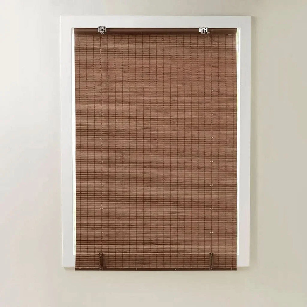 Bamboo Roman Shade Light Filtering 64-Inch Window Covering For Living Room Media 18