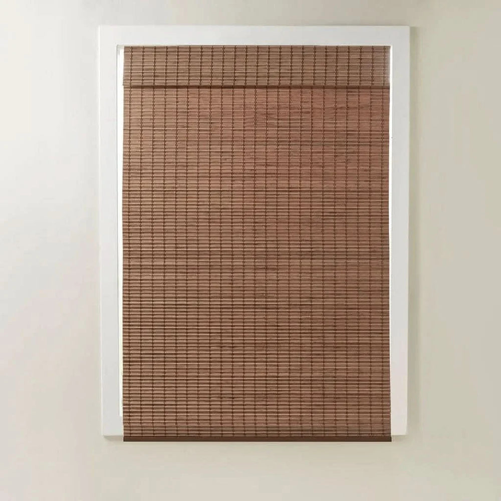 Bamboo Roman Shade Light Filtering 64-Inch Window Covering For Living Room Media 5