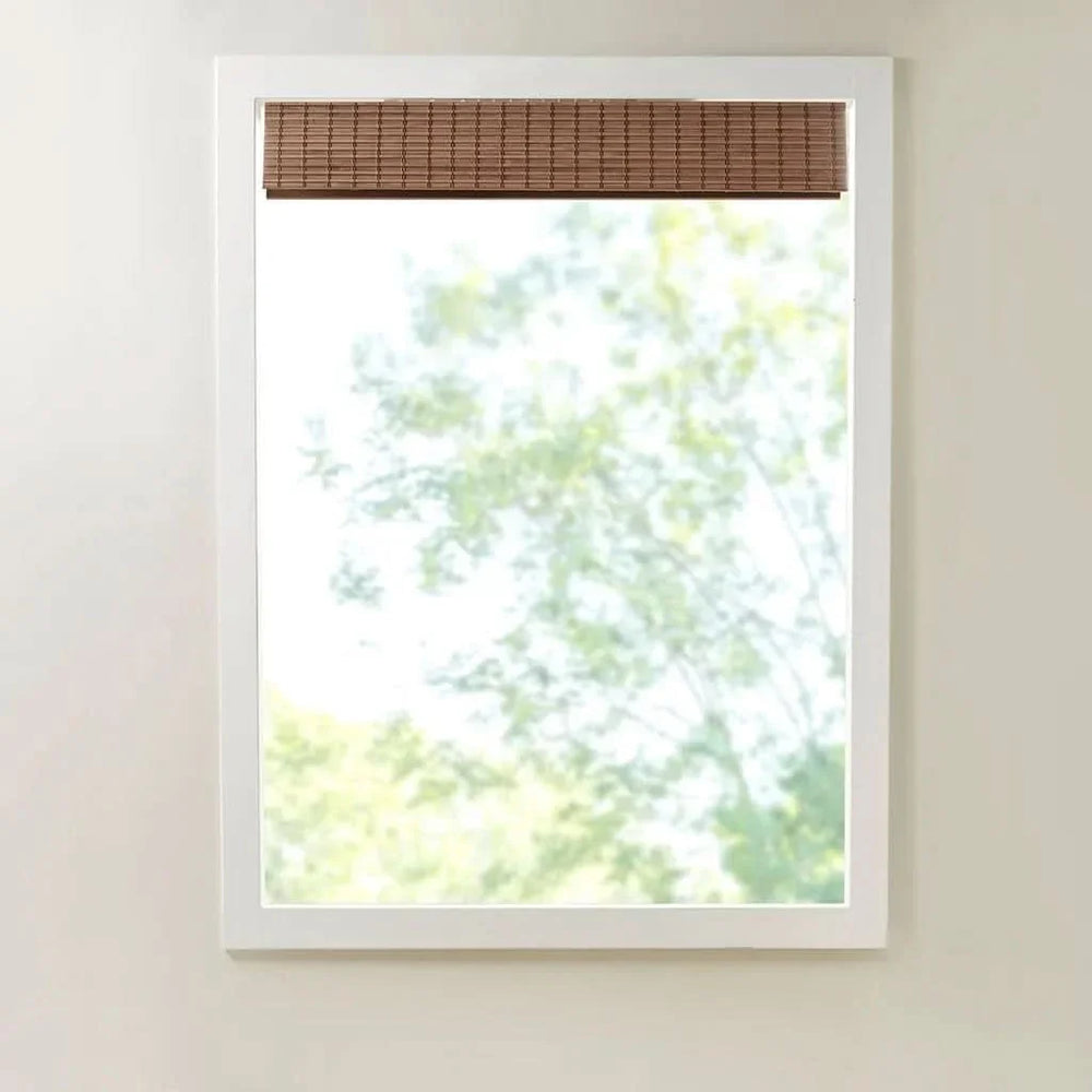 Bamboo Roman Shade Light Filtering 64-Inch Window Covering For Living Room Media 7