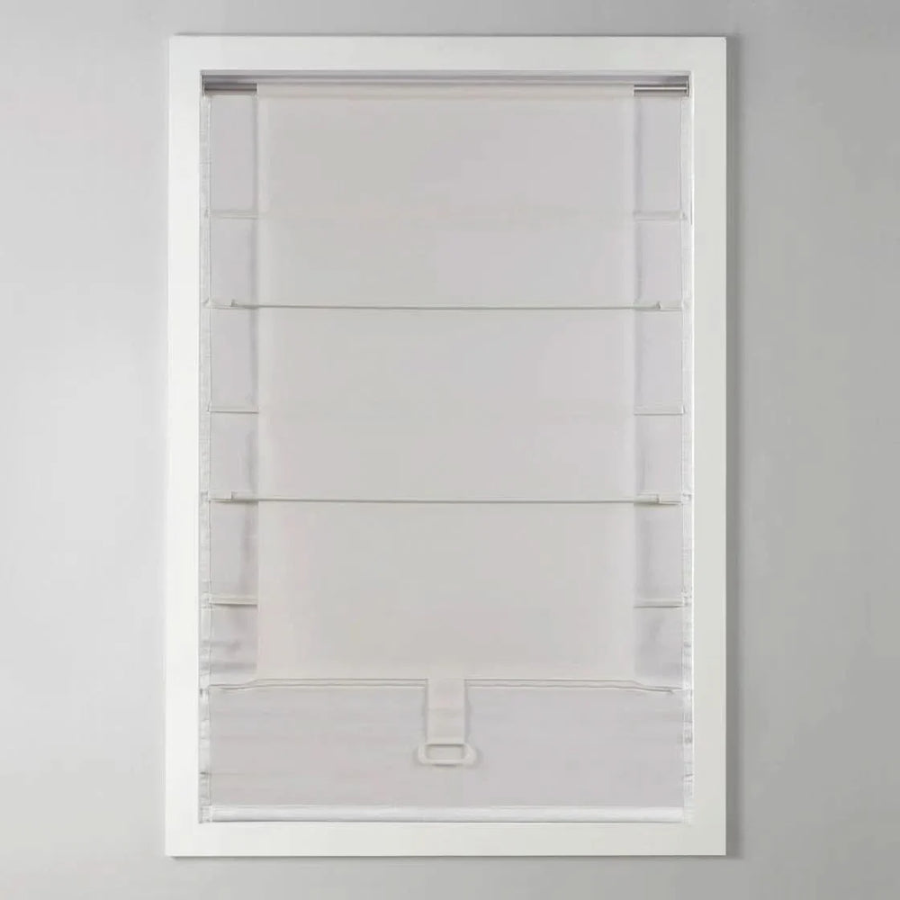 Basketweave Room Darkening Cordless Roman Shade Polyester Minimalist Media 14