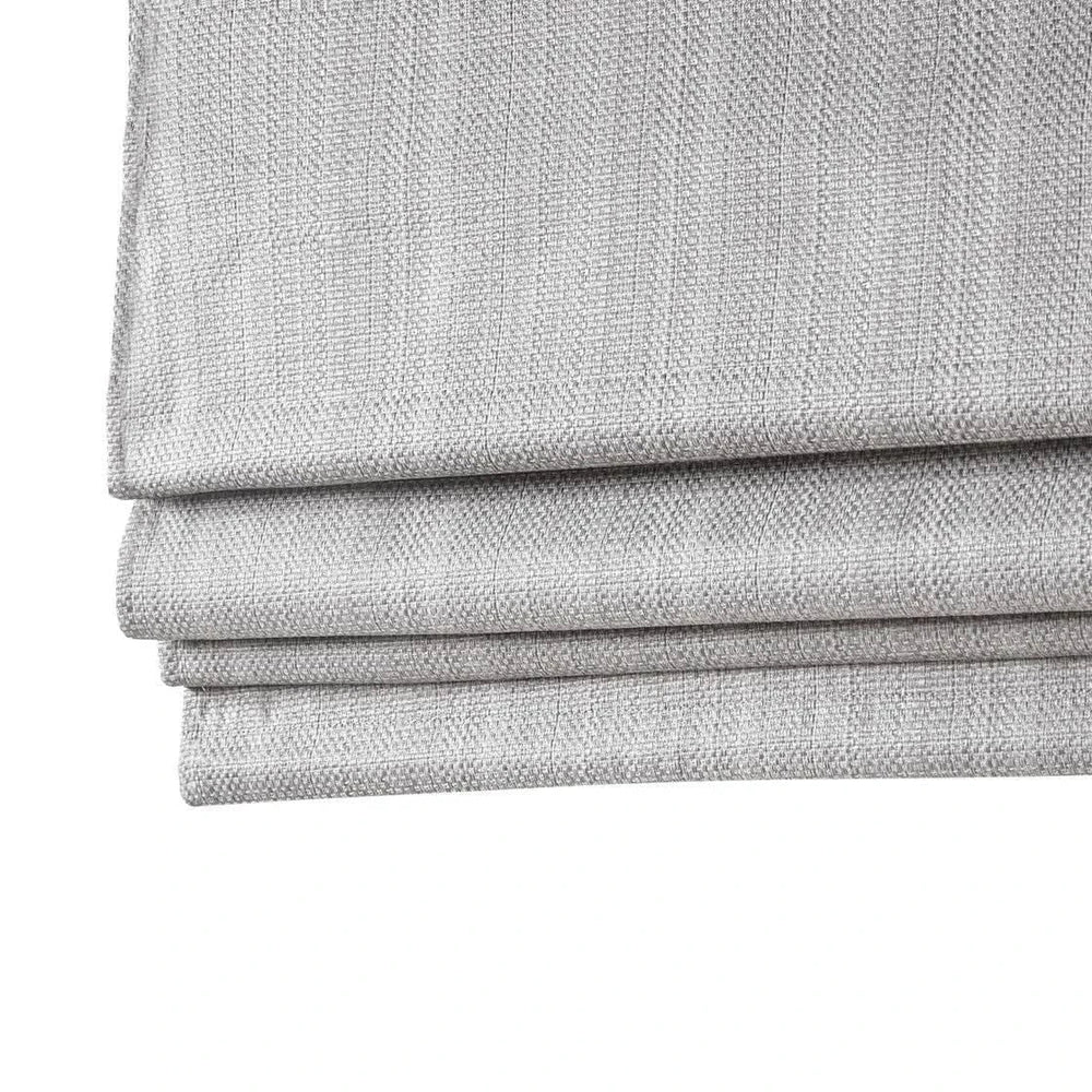 Room Darkening Roman Shade Cordless Basketweave Polyester Casual Window Shade Media 18