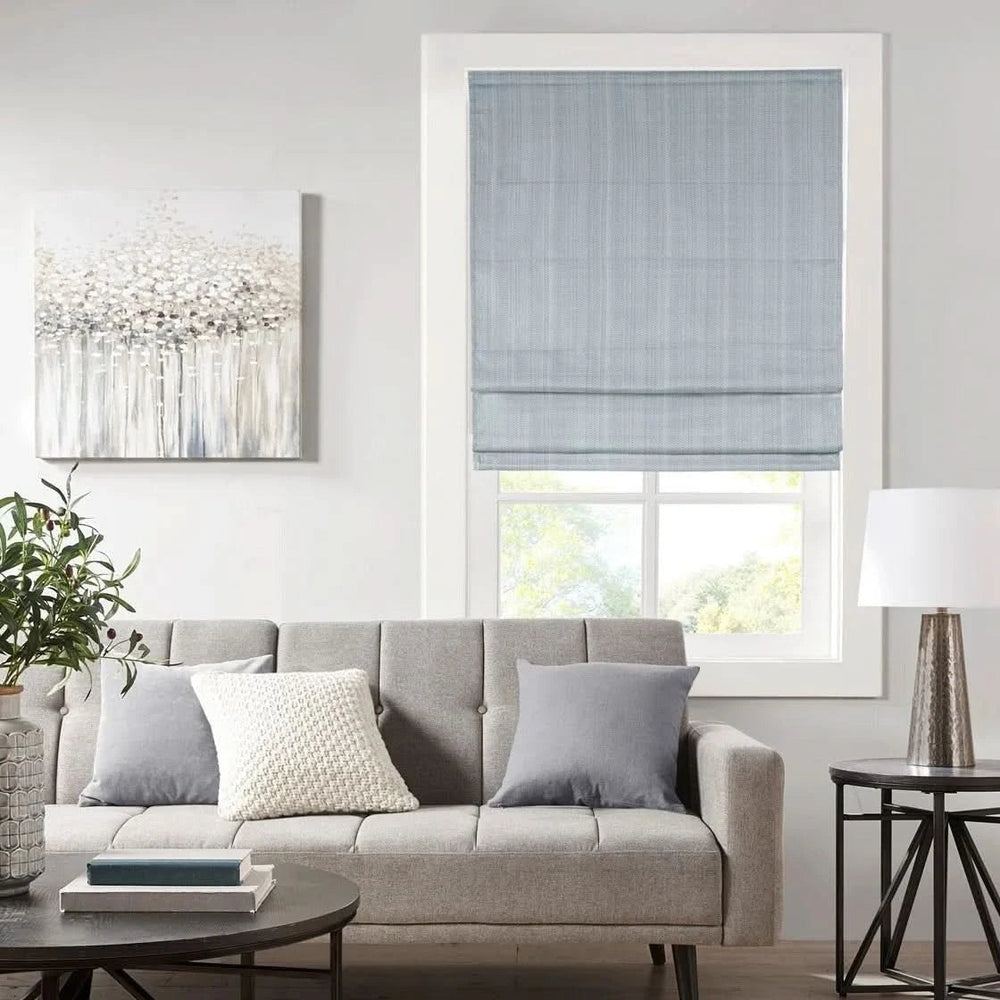 Room Darkening Roman Shade Polyester Cordless Window Treatment For Living Rooms Media 4