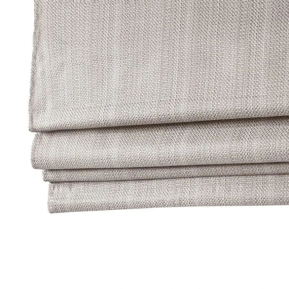 Roman Shade Basketweave Polyester Cordless Room Darkening Window Treatment Media 15