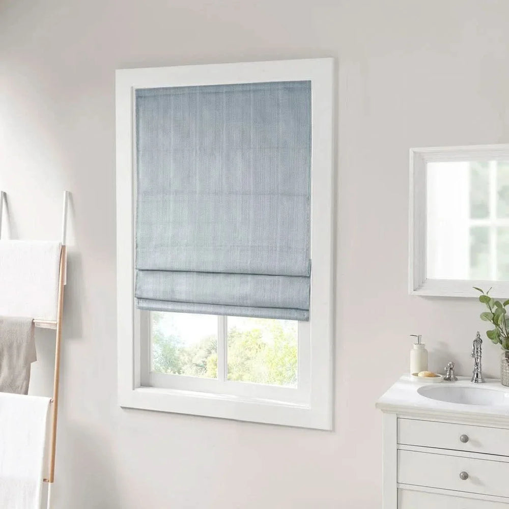 Room Darkening Roman Shade Polyester Cordless Window Treatment For Living Rooms Media 3