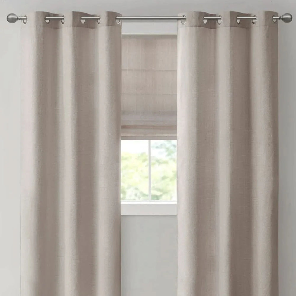 Room Darkening Roman Shade Polyester Cordless Basketweave Window Shade Media 20