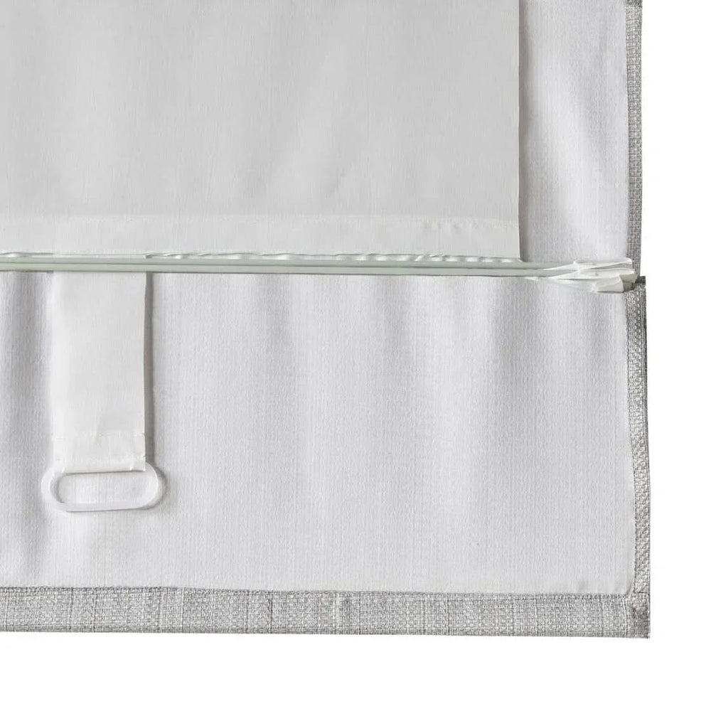 Cordless Roman Shade Basketweave Polyester Room Darkening Window Treatment Media 20